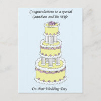 Grootzoon en vrouw huwelijksdag gefeliciteerd