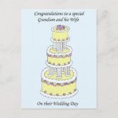 Grootzoon en vrouw huwelijksdag gefeliciteerd briefkaart (Voorkant)