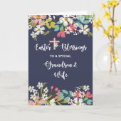 Grootzoon en vrouw Pasen Risen van Christus Kaart (Gele Bloem)