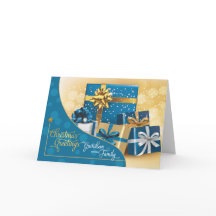 Grootzoon, familienblauw en gouden kerstcadeaus