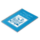 Grootzoon First CommunBlue, Tarwe, Grapes Notitieboek (Linkerzijde)