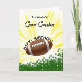 Grootzoon Football Birthday Card Kaart (Voorkant)