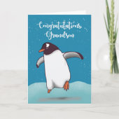 Grootzoon gefeliciteerd Penguin Jumping voor de vr Kaart (Voorkant)