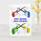 Grootzoon Guitars Birthday Card Kaart (Gele Bloem)