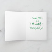 Grootzoon Hallo denken aan je één in een meloen Kaart (Binnen)