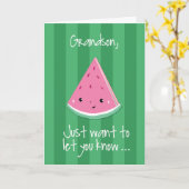 Grootzoon Hallo denken aan je één in een meloen Kaart (Gele Bloem)