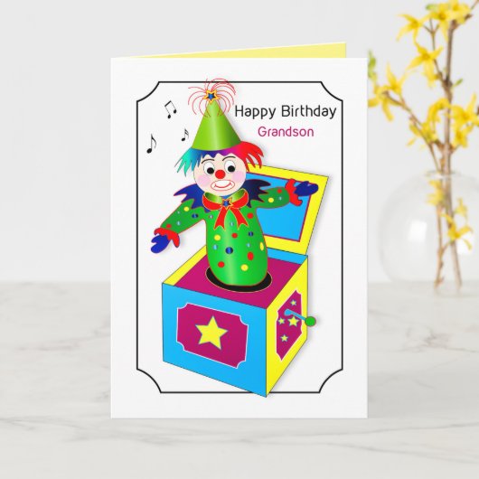 Grootzoon Jack in de doos. Kaart (Gele Bloem)