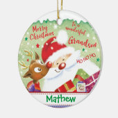 Grootzoon, Kerstman, kerstman, Cadeaus en andere k Keramisch Ornament (Links)