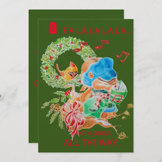 Grootzoon kerstWenskaart Feestdagenkaart (Voorkant / Achterkant)