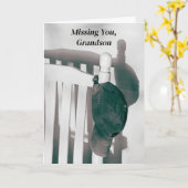 Grootzoon mist U Pet en voorzitter Schaduw Foto Ca Kaart (Gele Bloem)