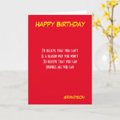 Grootzoon motivatie verjaardagswenskaarten kaart (Gele Bloem)