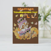Grootzoon Thanksgiving groetkaart Bedankkaart (Staand voorkant)