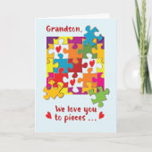 Grootzoon Valentijn Puzzle Love to Piecces Kaart (Voorkant)