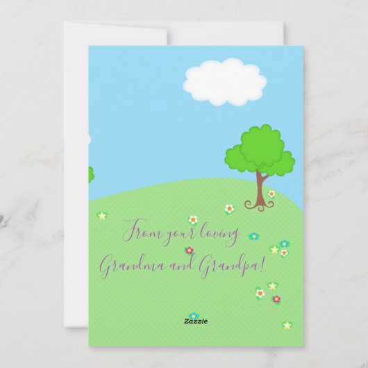 Grootzoon van de blauwe Bunny Feestdagenkaart (Achterkant)