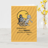 Grootzoon, vriendelijke mama Halloween Kaart (Gele Bloem)