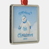 Grootzoon's eerste kerstfeest Snowman Ornament (Rechts)