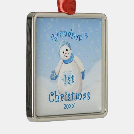 Grootzoon's eerste kerstfeest Snowman Ornament (Rechts)