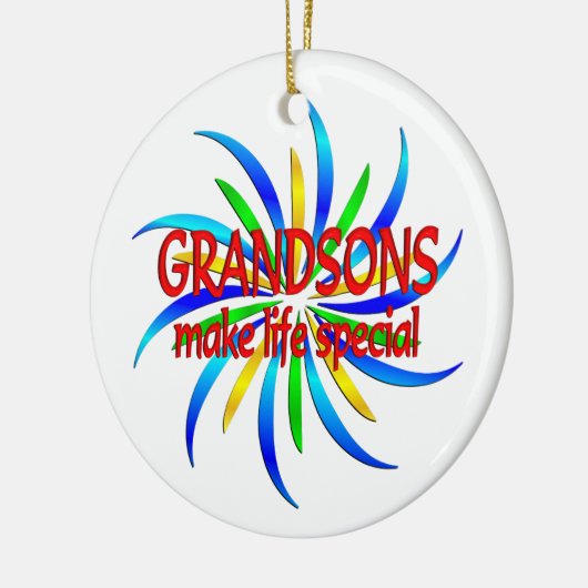 Grootzoons maken het leven speciaal keramisch ornament (Links)