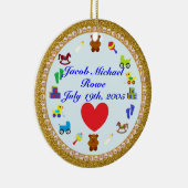 Grootzoon's persoonlijke kerstversiering keramisch ornament (Rechts)