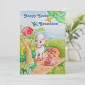 Grootzoon's persoonlijke paaskaart. aankondiging (Staand voorkant)
