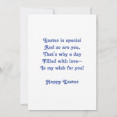 Grootzoon's persoonlijke paaskaart. aankondiging (Achterkant)