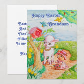 Grootzoon's persoonlijke paaskaart. aankondiging (Voorkant / Achterkant)