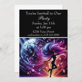 Groove & Glow: dansfeest vibe Kaart (Voorkant / Achterkant)