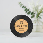 Groove into Celebration: Vinyl Record Verjaardag Kaart (Staand voorkant)