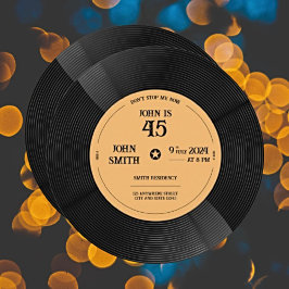 Groove into Celebration: Vinyl Record Verjaardag Kaart