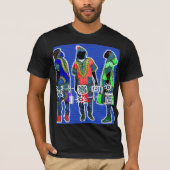Groove Kings:  Afrocentrische Silhouetten Mannen T-shirt (Voorkant)