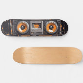 Groove On the Move: Retro Boombox Persoonlijk Skateboard (Horizontaal)
