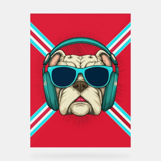 Groove Pup Acryl Bord (Voorkant)