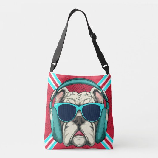 Groove Pup All-Over-Print Cross Body Bag Crossbody Tas (Achterkant)