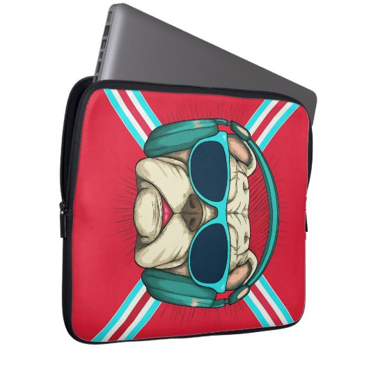 Groove Pup Laptop Sleeve (Voorkant Rechts)