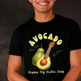 Groove Retro Avocado Fruit Gezond Eten AI Art T-shirt