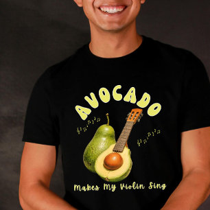 Groove Retro Avocado Fruit Gezond Eten AI Art T-shirt