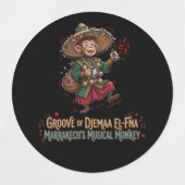 Groove van Djemaa El-Fna Marrakech Muzikale Aap Labels (Design 2)