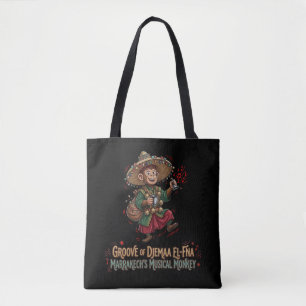 Groove van Djemaa El-Fna Marrakech Muzikale Aap Tote Bag