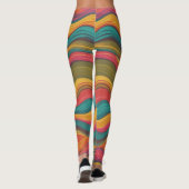 Groove Waves 70s Psychedelic Line Pattern Leggings (Achterkant)