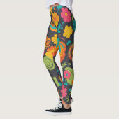 Groove Waves 70s Psychedelic Line Pattern Leggings (Links)