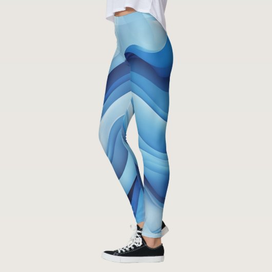 Groove Waves 70s Psychedelic Line Pattern Leggings (Links)