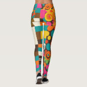 Groove Waves 70s Psychedelic Line Pattern Leggings (Achterkant)
