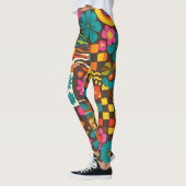 Groove Waves 70s Psychedelic Line Pattern Leggings (Links)