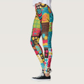 Groove Waves 70s Psychedelic Line Pattern Leggings (Links)