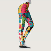 Groove Waves 70s Psychedelic Line Pattern Leggings (Rechts)