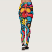 Groove Waves 70s Psychedelic Line Pattern Leggings (Achterkant)