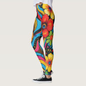 Groove Waves 70s Psychedelic Line Pattern Leggings (Links)
