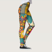 Groove Waves 70s Psychedelic Line Pattern Leggings (Rechts)