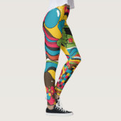 Groove Waves 70s Psychedelic Line Pattern Leggings (Rechts)