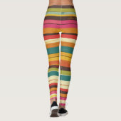 Groove Waves 70s Psychedelic Line Pattern Leggings (Achterkant)